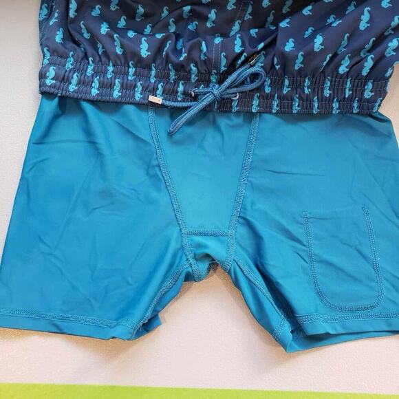 Capelle Shorts Mens Large L Swim Trunks Drawstring Lined Boardshorts Surf Blue - Picture 6 of 12